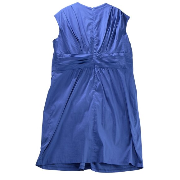 Suzi Chin For MAGGY BOUTIQUE Women's Blue Sleeveless Wrap Dress Size 18W - Picture 13 of 16